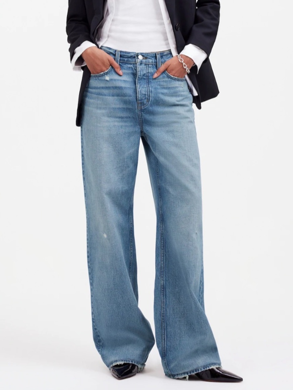 Madewell Low-Slung Baggy Jeans in Hamburg Wash